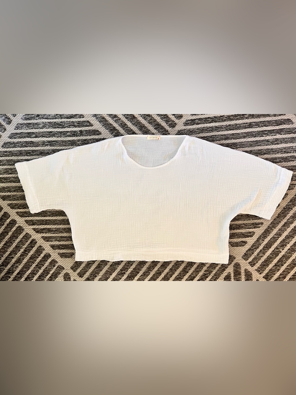 STARK X Medium White Cotton Gauze Oversized Shirt Orig $150 Excellent Condition